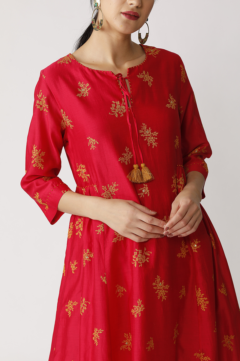 Somi Embroidered Tunic Dress